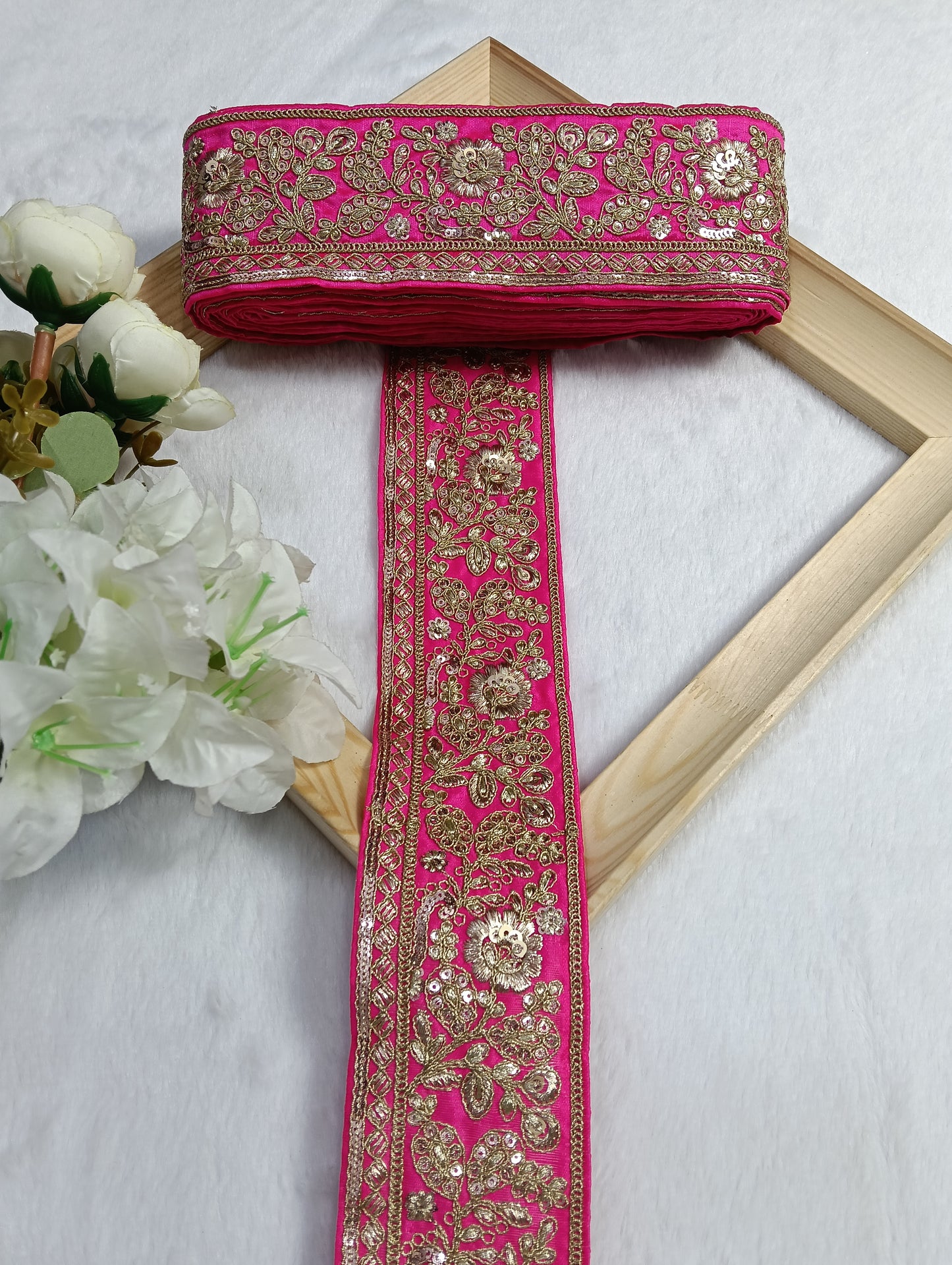 Embroidery Lace Jari Border JA14335