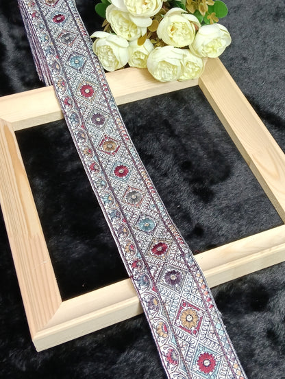 Embroidery Lace Jari Border JA13953