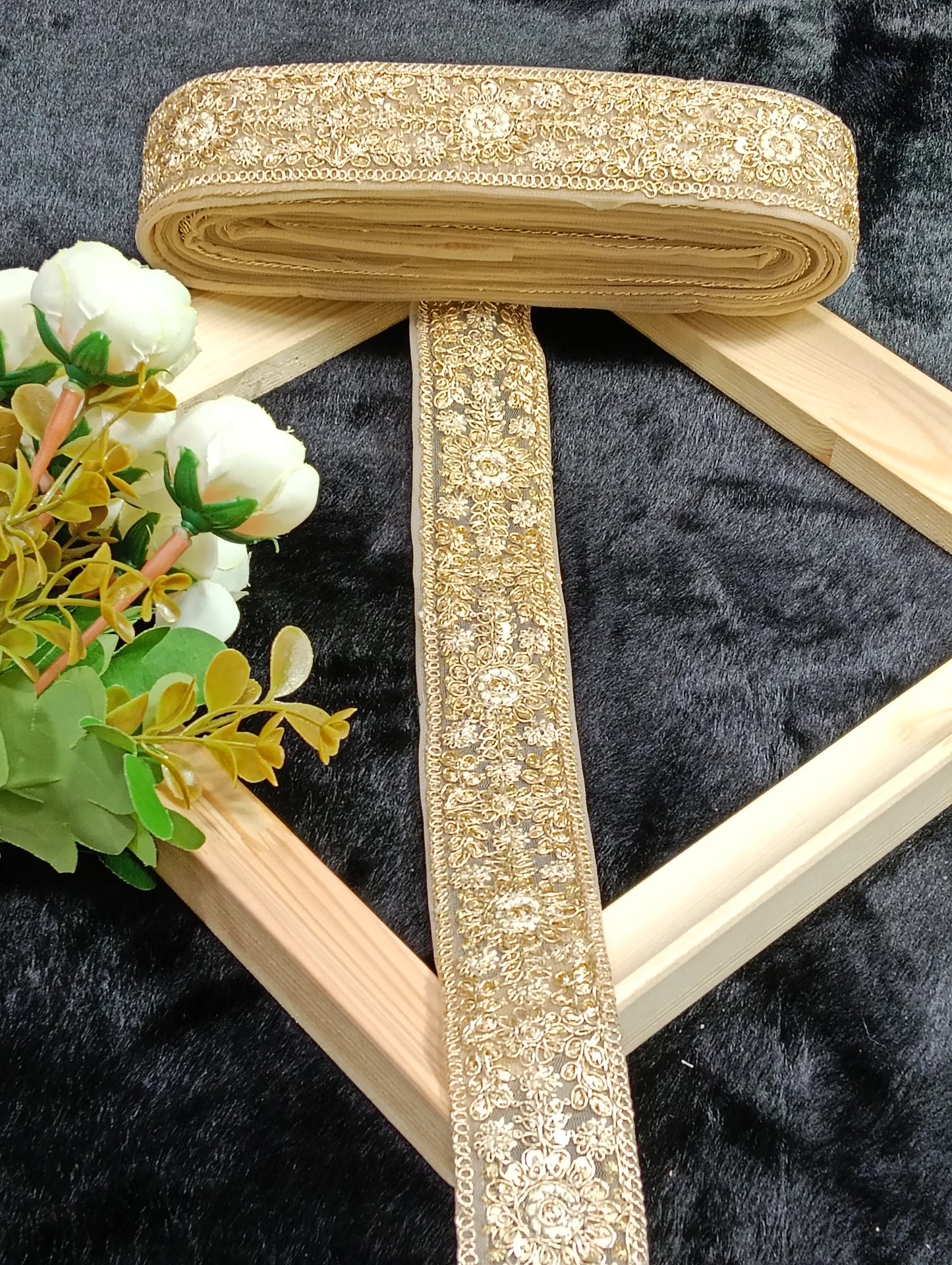 Embroidery Lace Jari Border JA14316