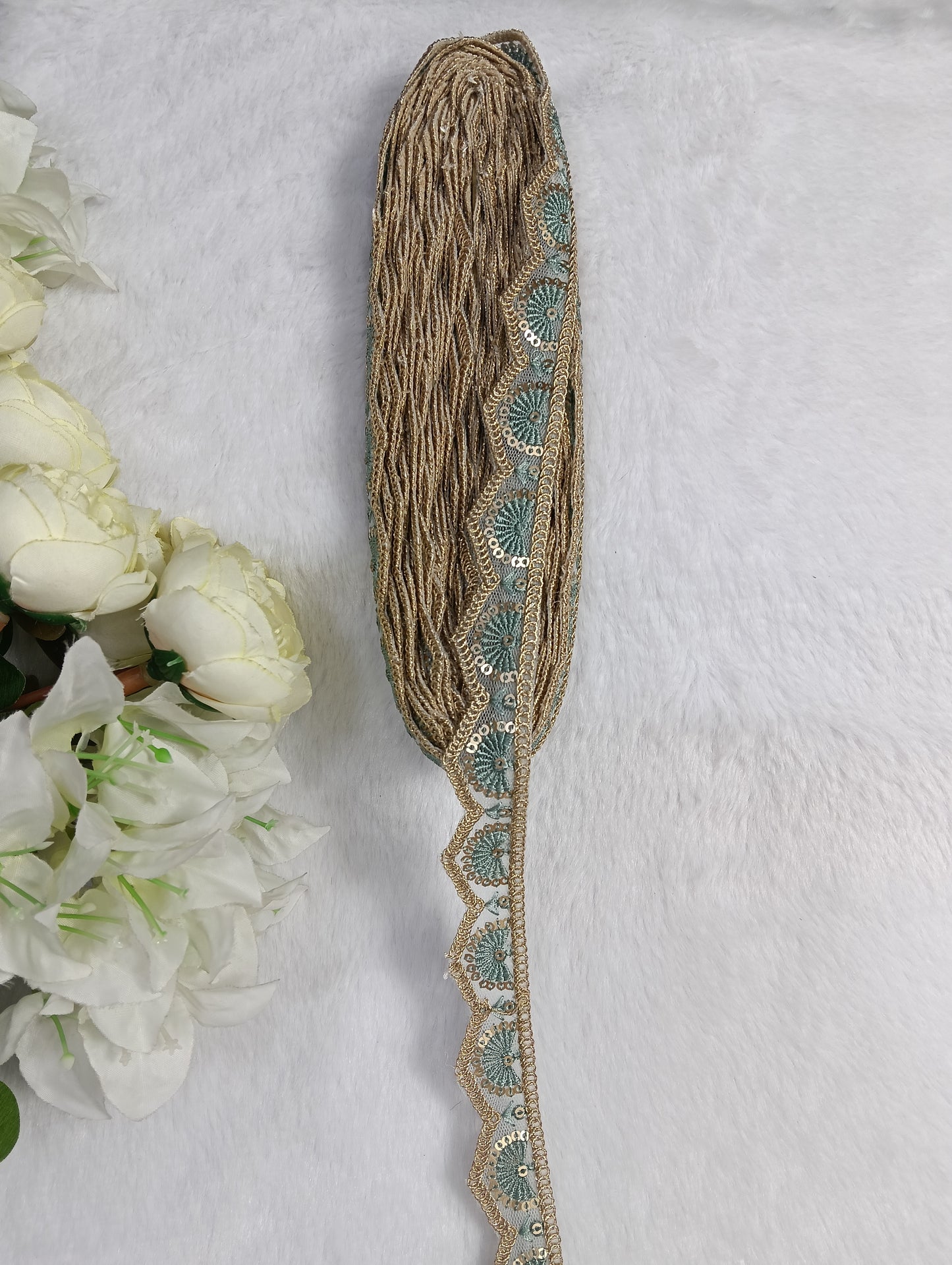 Embroidery Lace Jari Border JA14578