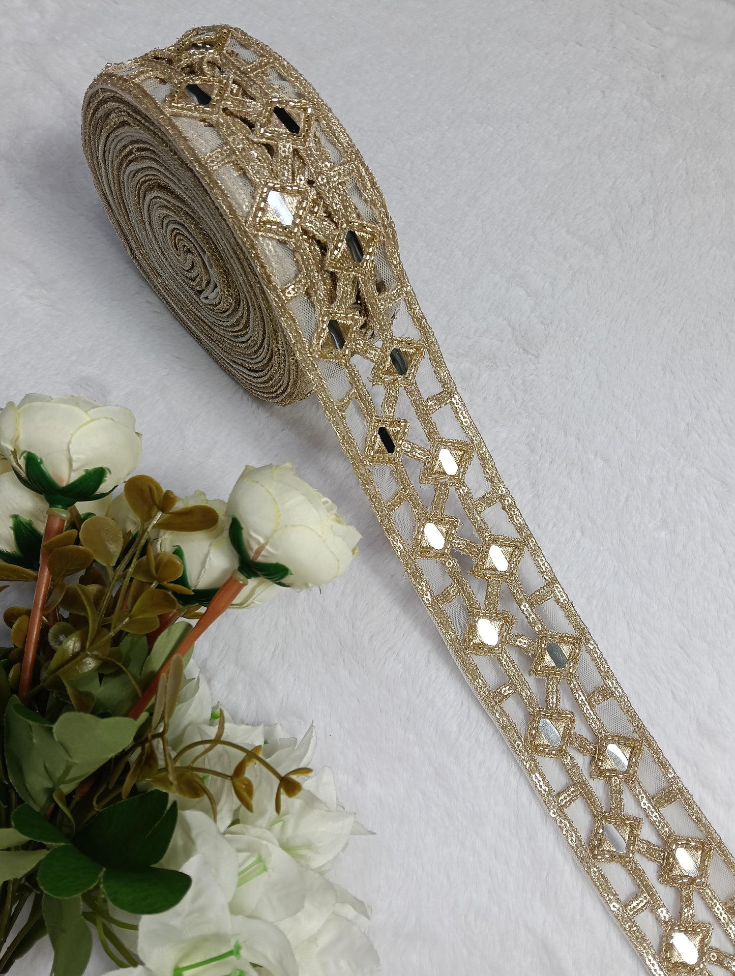 Authentic Mirror-Work Lace — Vibrant Festive Styling ha6495