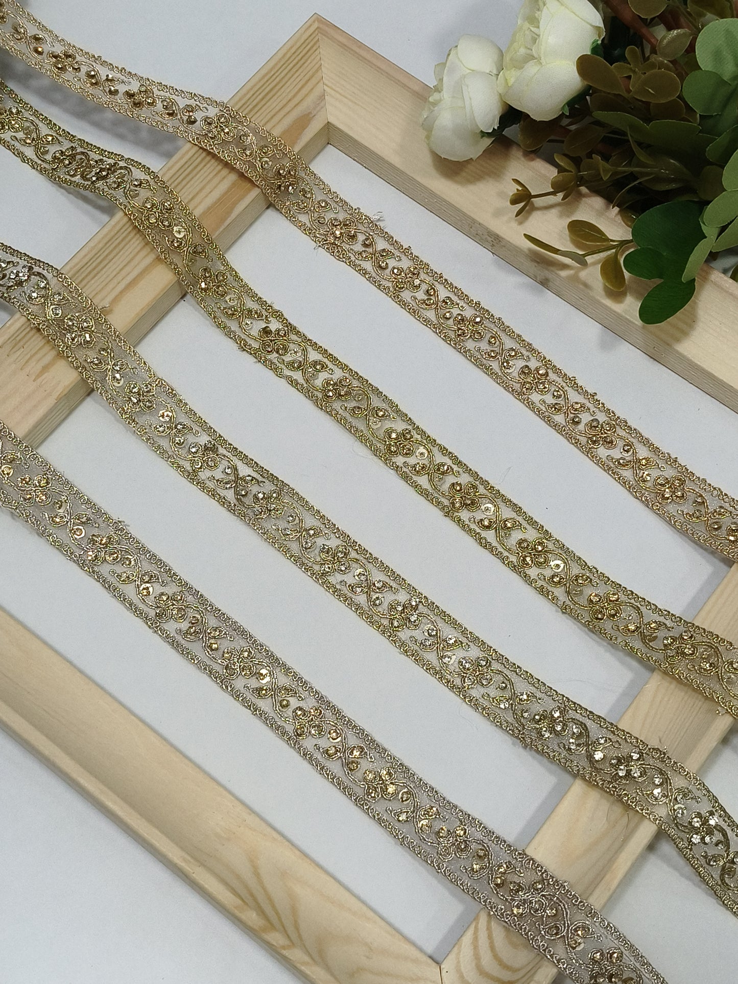 Heavy Stone & Kundan Borders — Bridal Lehenga Finishing ST5156