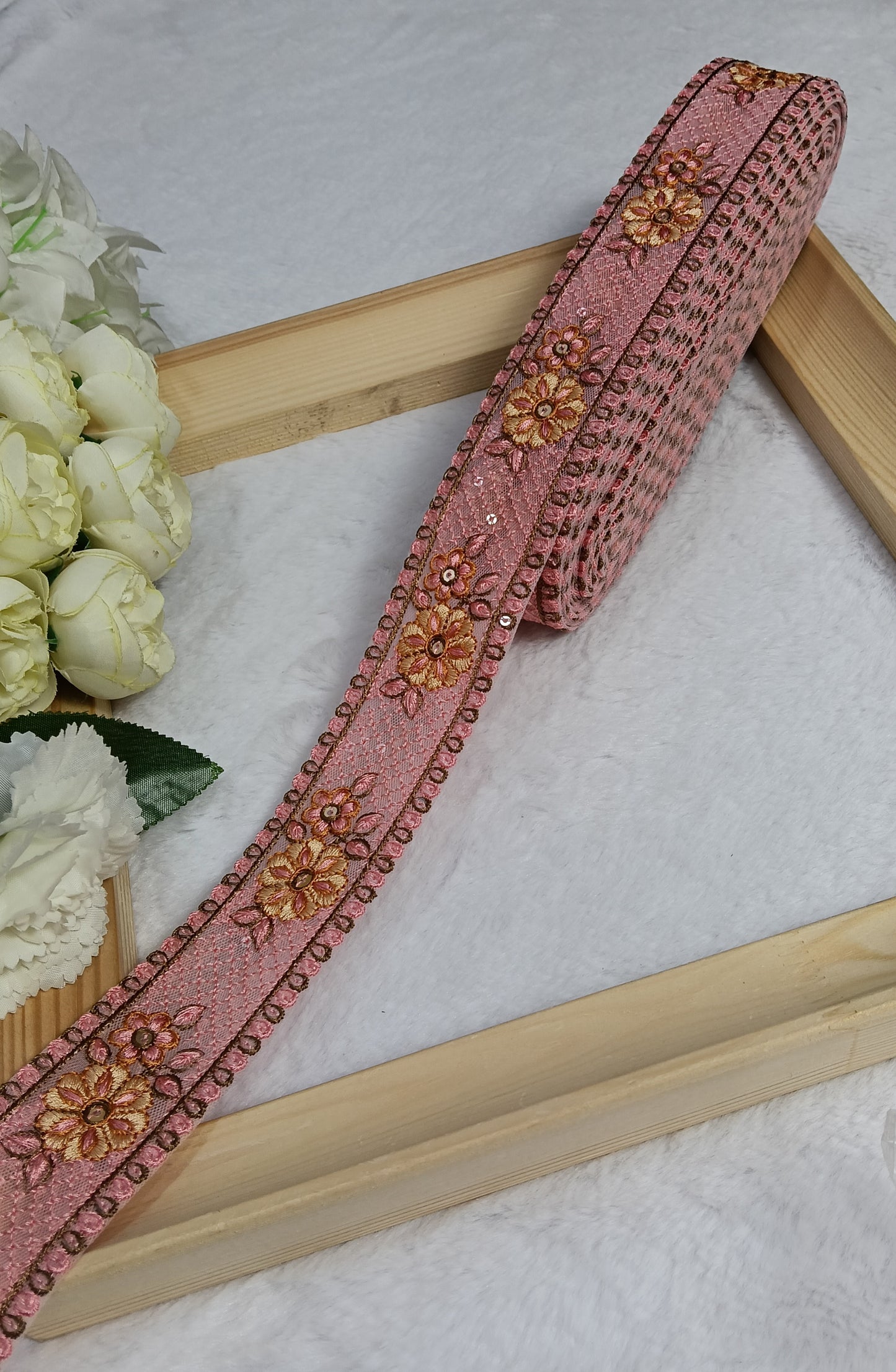 Embroidery Lace Jari Border JA14576