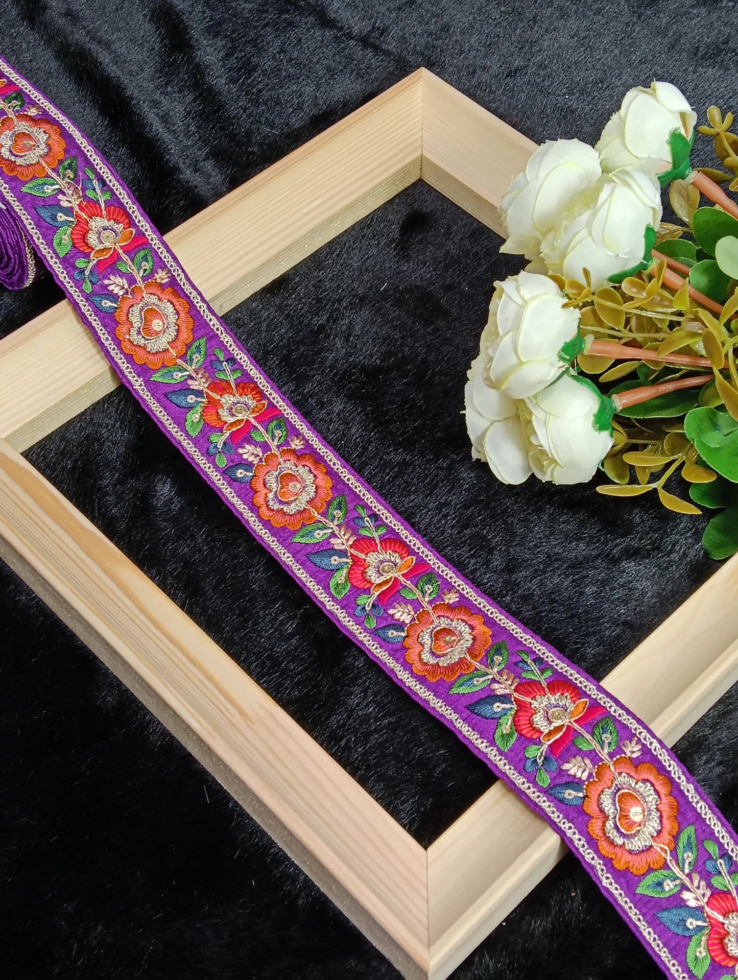 Embroidery Lace Jari Border JA10889