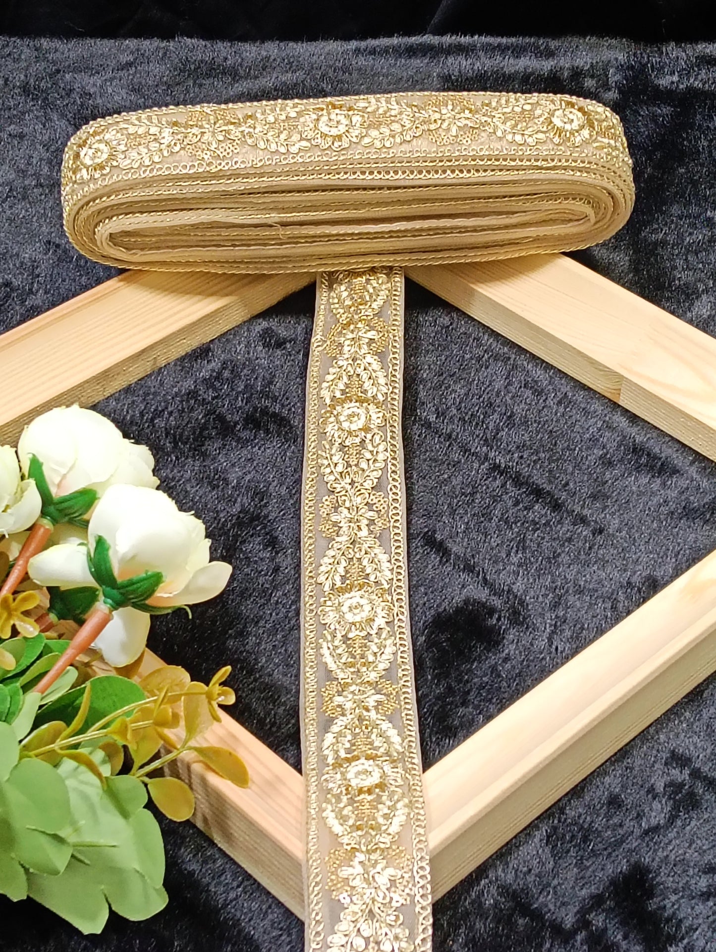 Embroidery Lace Jari Border JA14320