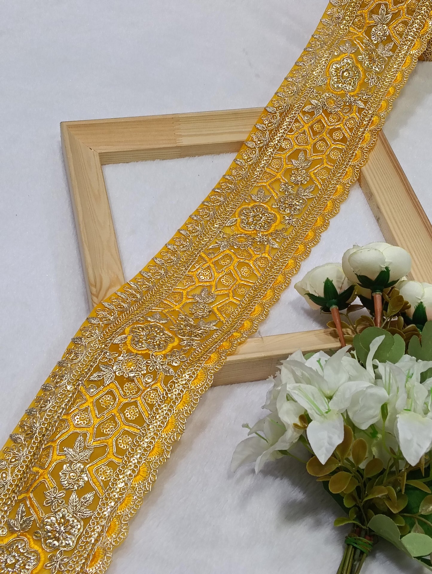 Embroidery Lace Jari Border JA14742