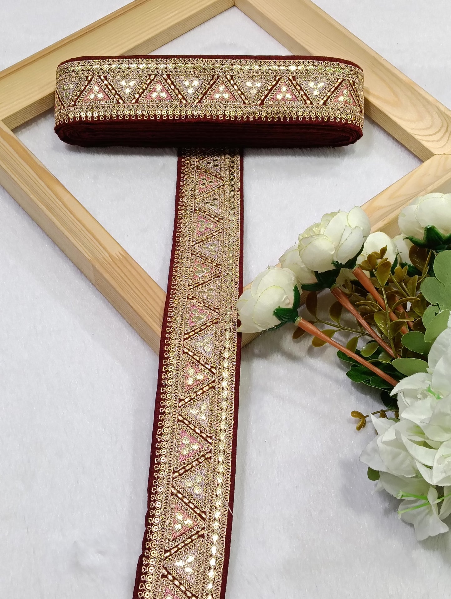 Embroidery Lace Jari Border JA14712