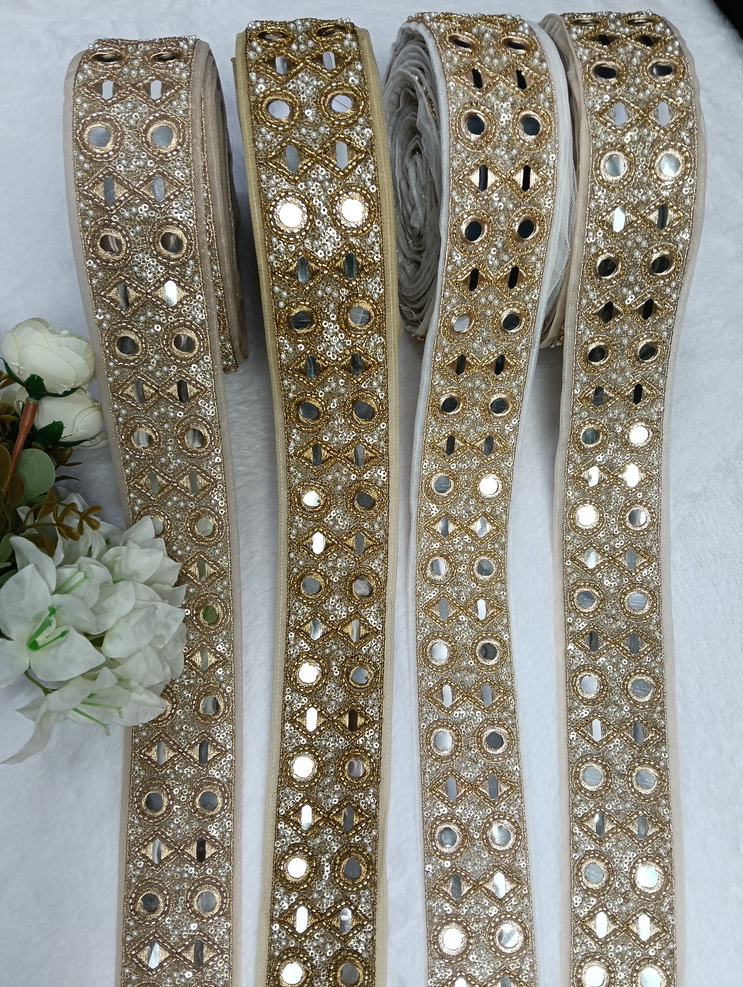Authentic Mirror-Work Lace — Vibrant Festive Styling ha6511