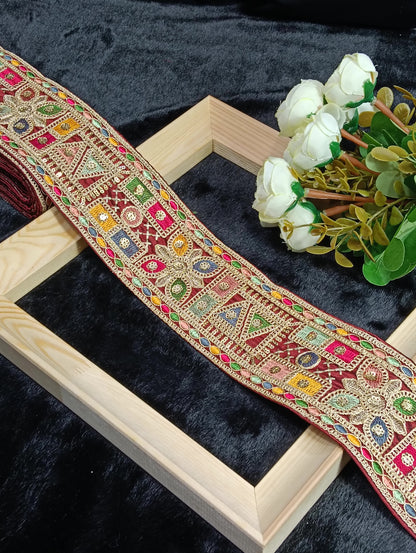 Embroidery Lace Jari Border JA13848