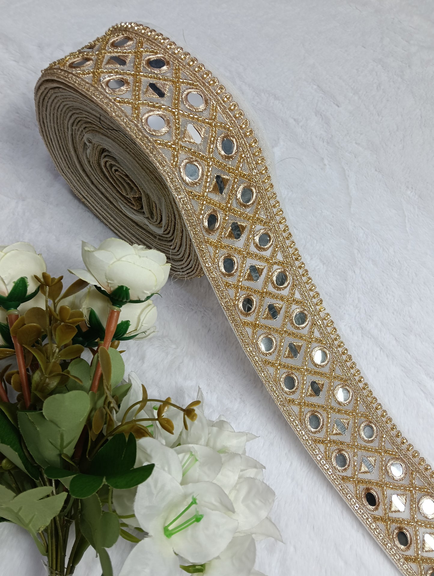 Authentic Mirror-Work Lace — Vibrant Festive Styling ha6496