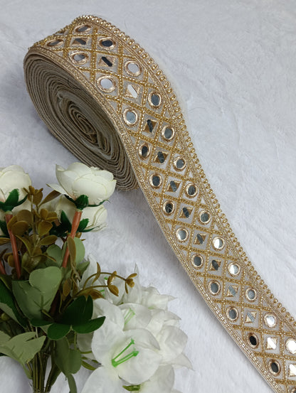 Authentic Mirror-Work Lace — Vibrant Festive Styling ha6496