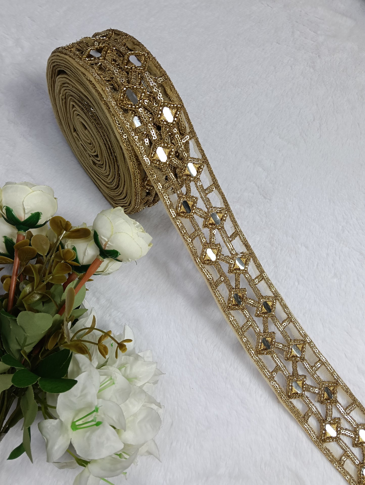 Authentic Mirror-Work Lace — Vibrant Festive Styling ha6495