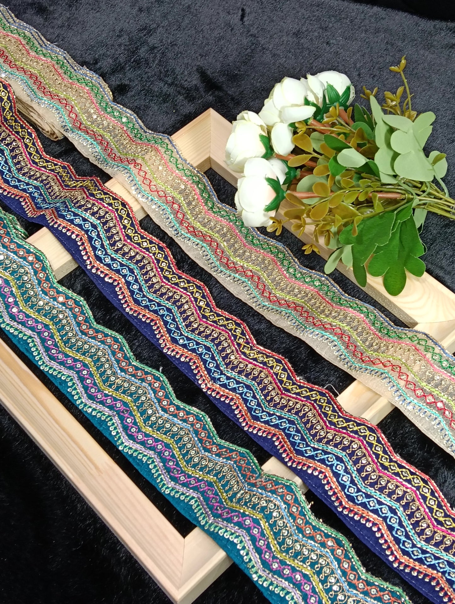 Embroidery Lace Jari Border JA8453