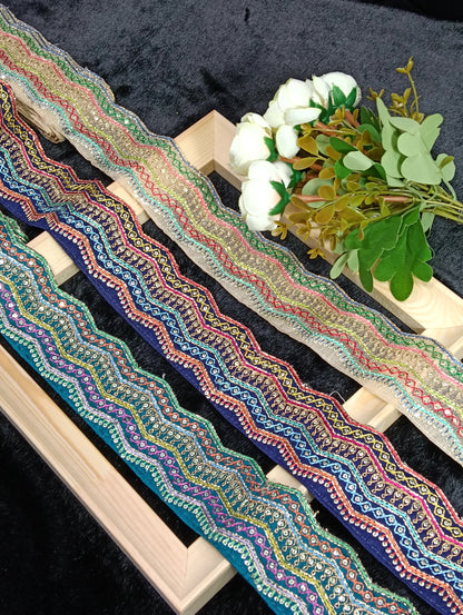 Embroidery Lace Jari Border JA8453