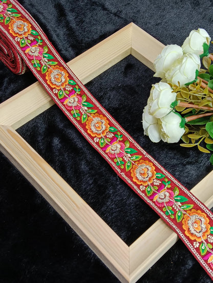 Embroidery Lace Jari Border JA10889