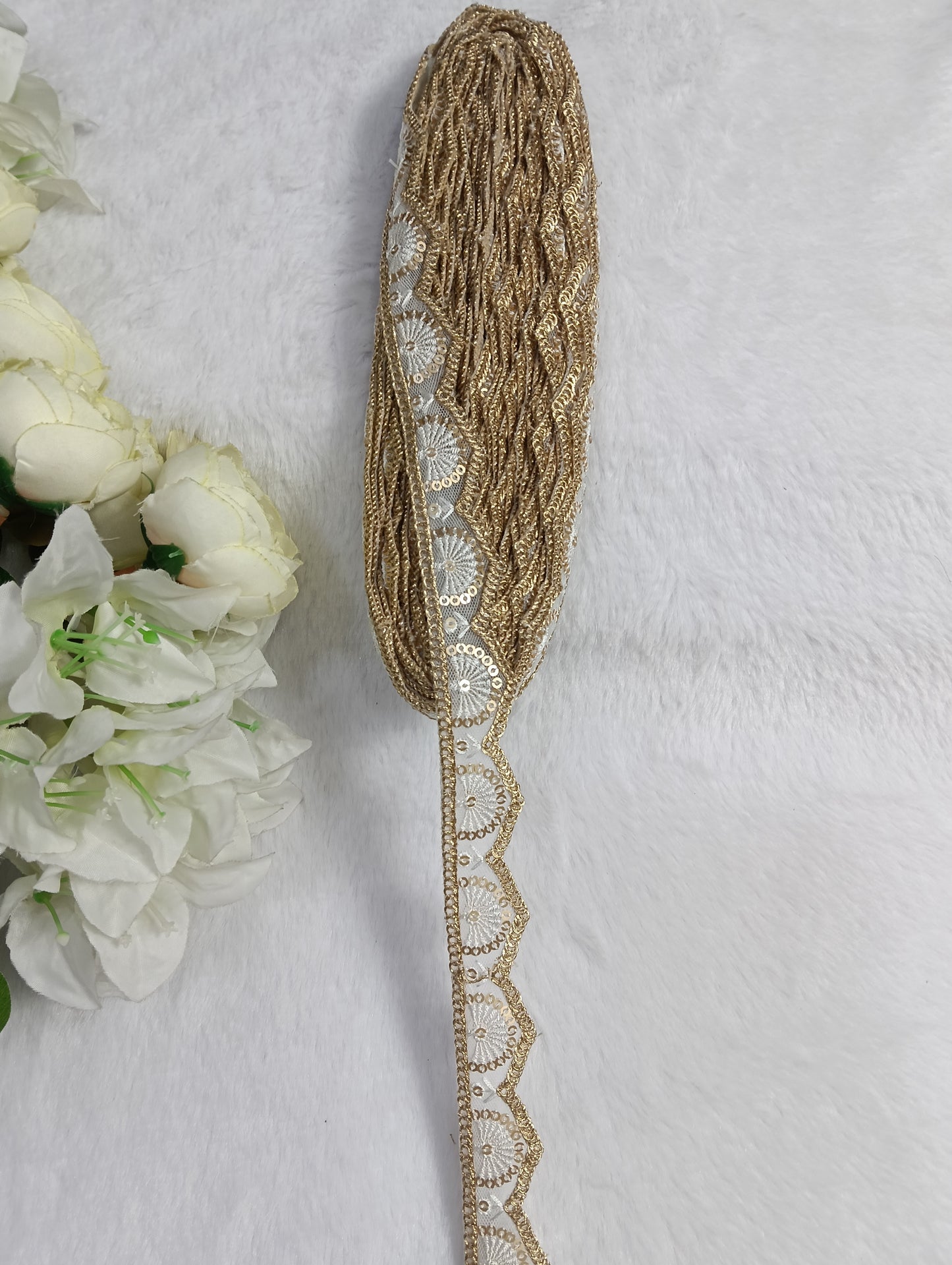 Embroidery Lace Jari Border JA14578