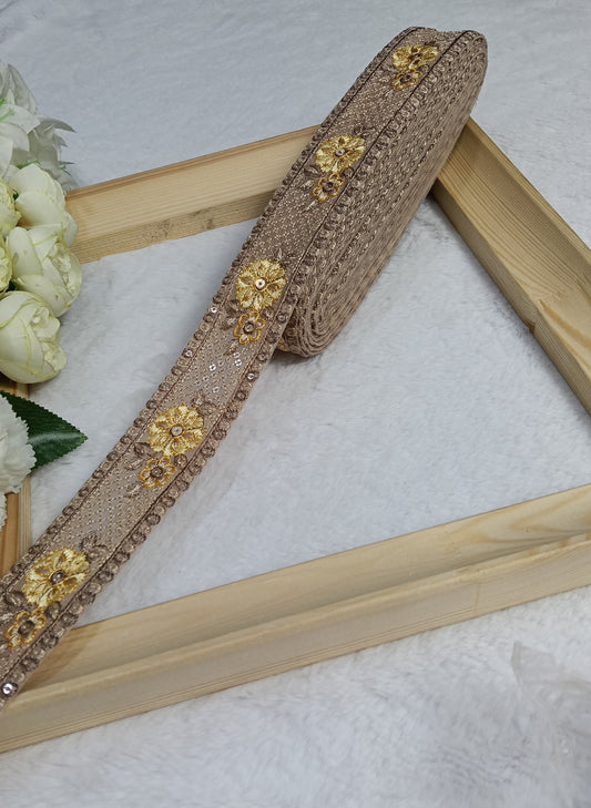 Embroidery Lace Jari Border JA14576