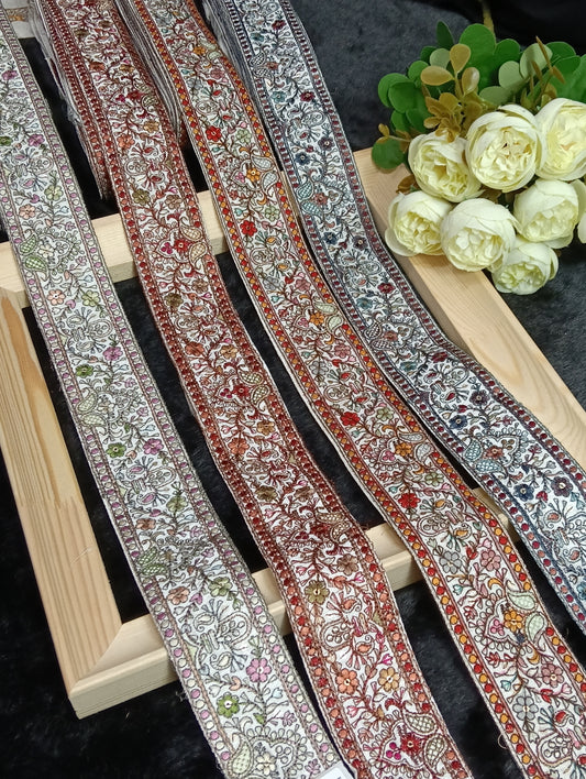 Embroidery Lace Jari Border JA13954