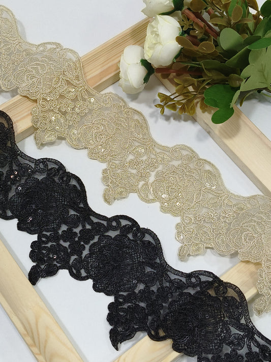 Embroidery Lace Coding Jari Border JA14115