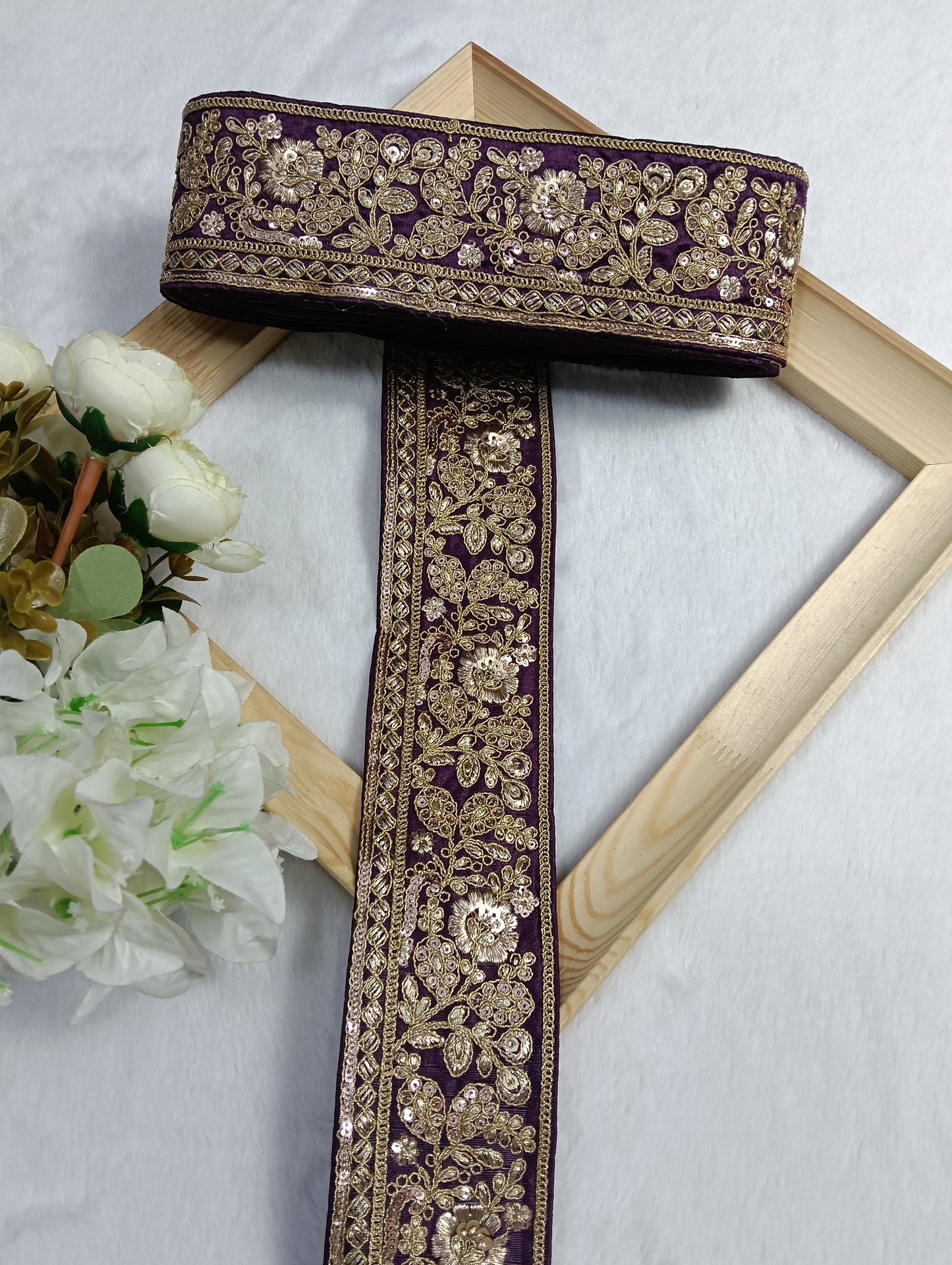 Embroidery Lace Jari Border JA14335