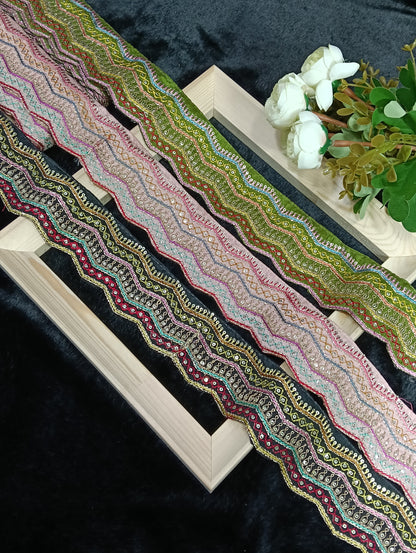 Embroidery Lace Jari Border JA8453