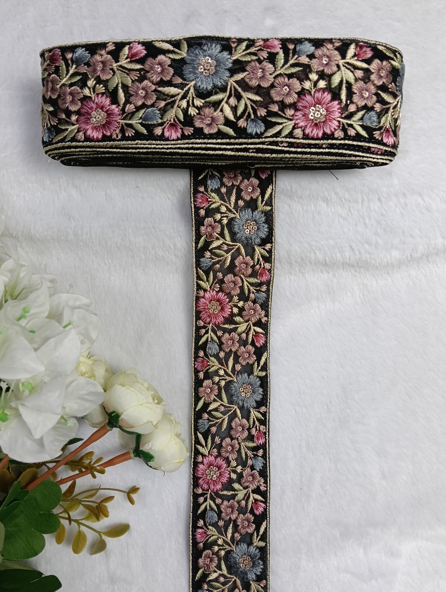 Embroidery Lace Jari Border JA14577