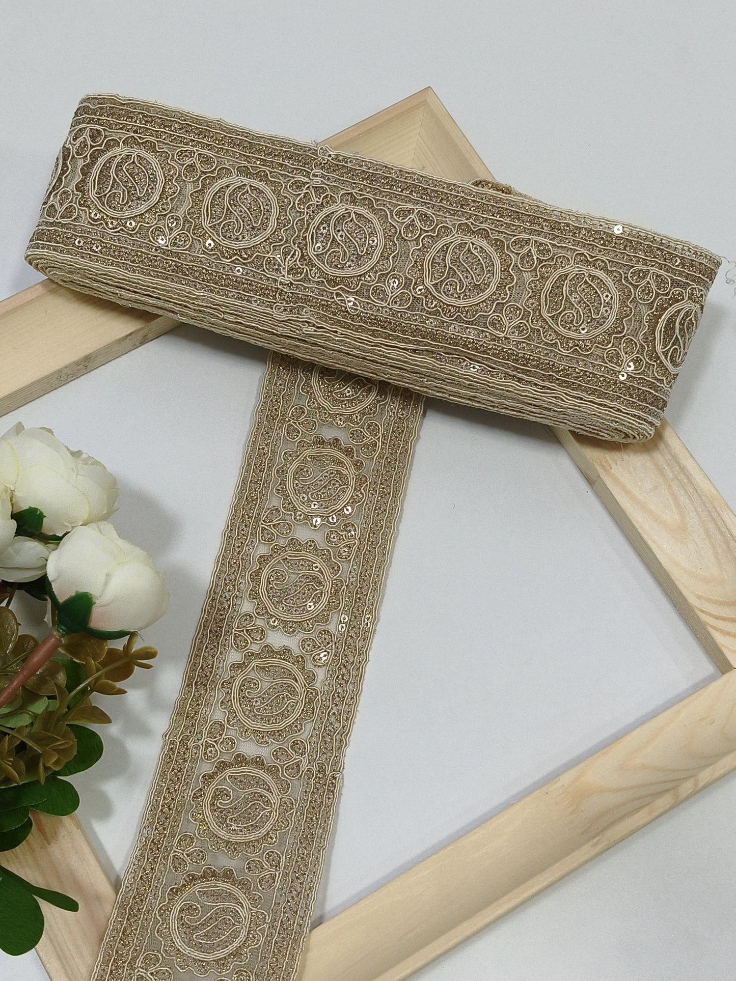 Embroidery Lace Coding Jari Border JA14059