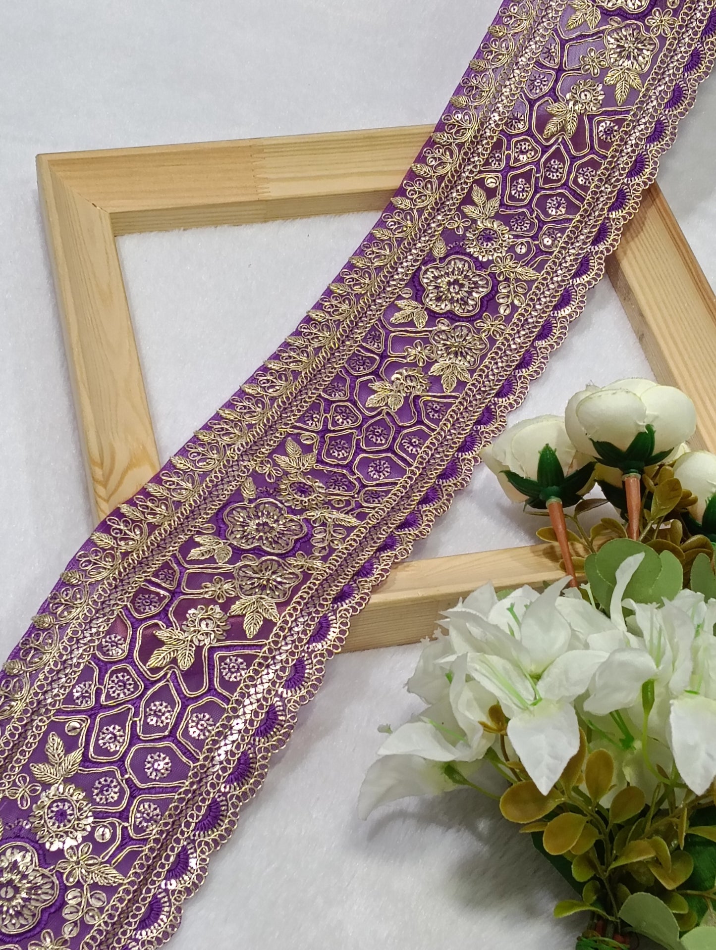Embroidery Lace Jari Border JA14742