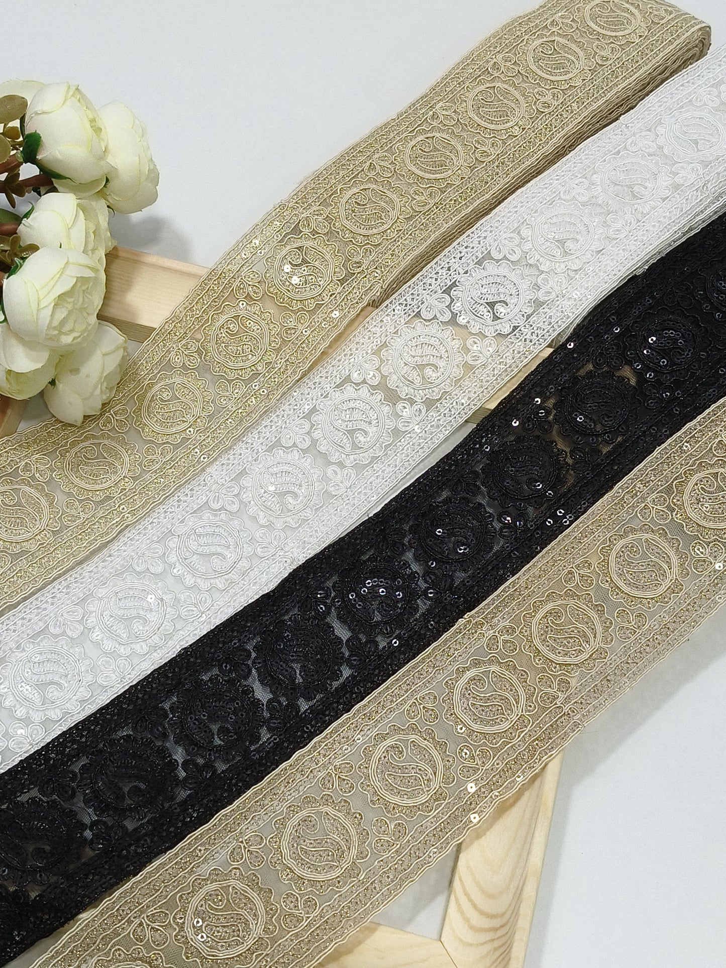 Embroidery Lace Coding Jari Border JA14059