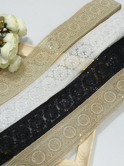 Embroidery Lace Coding Jari Border JA14059