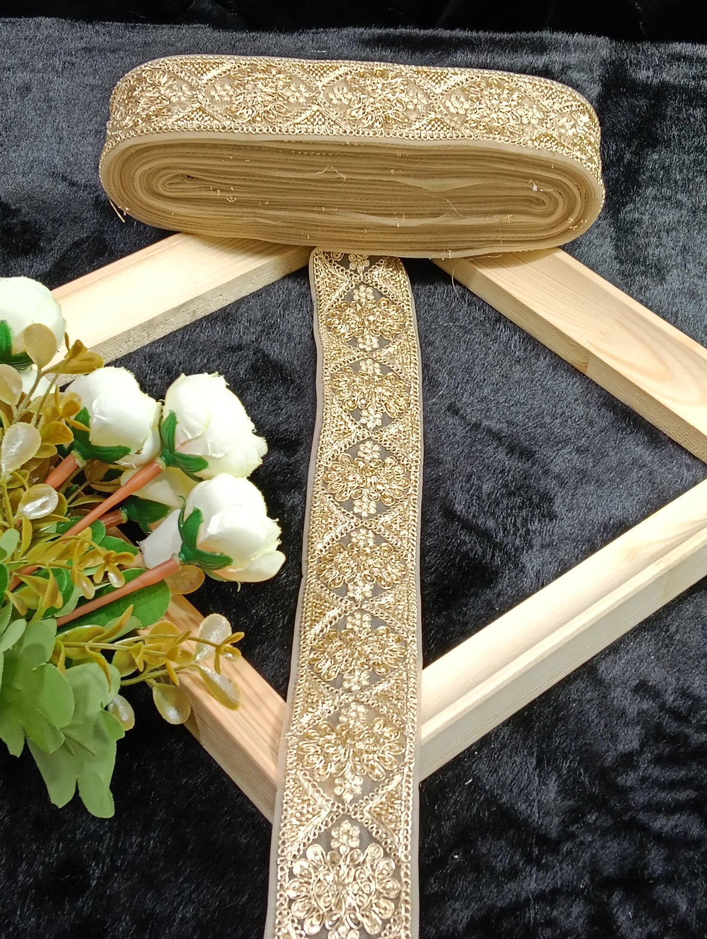 Embroidery Lace Jari Border JA14317