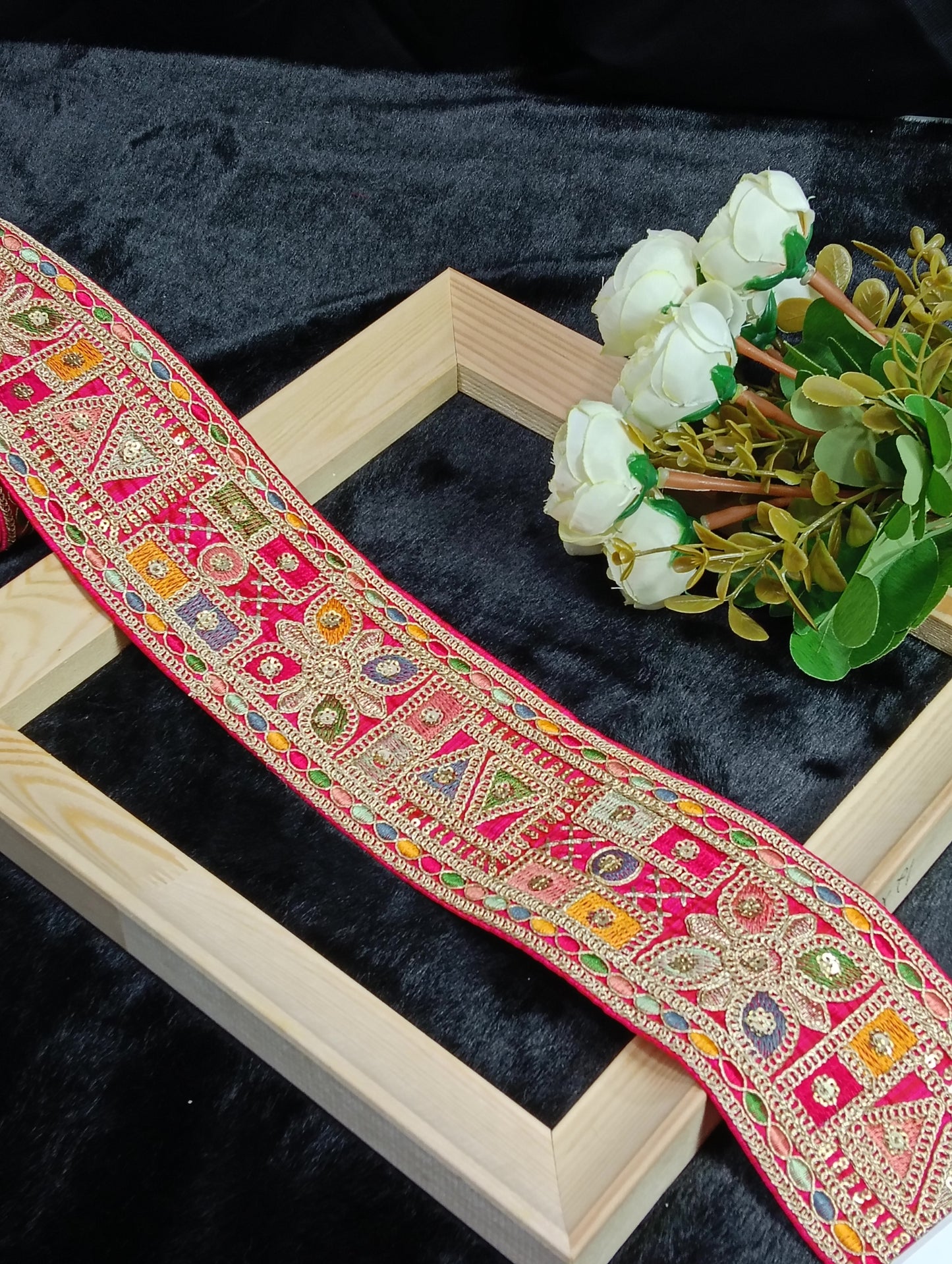 Embroidery Lace Jari Border JA13848