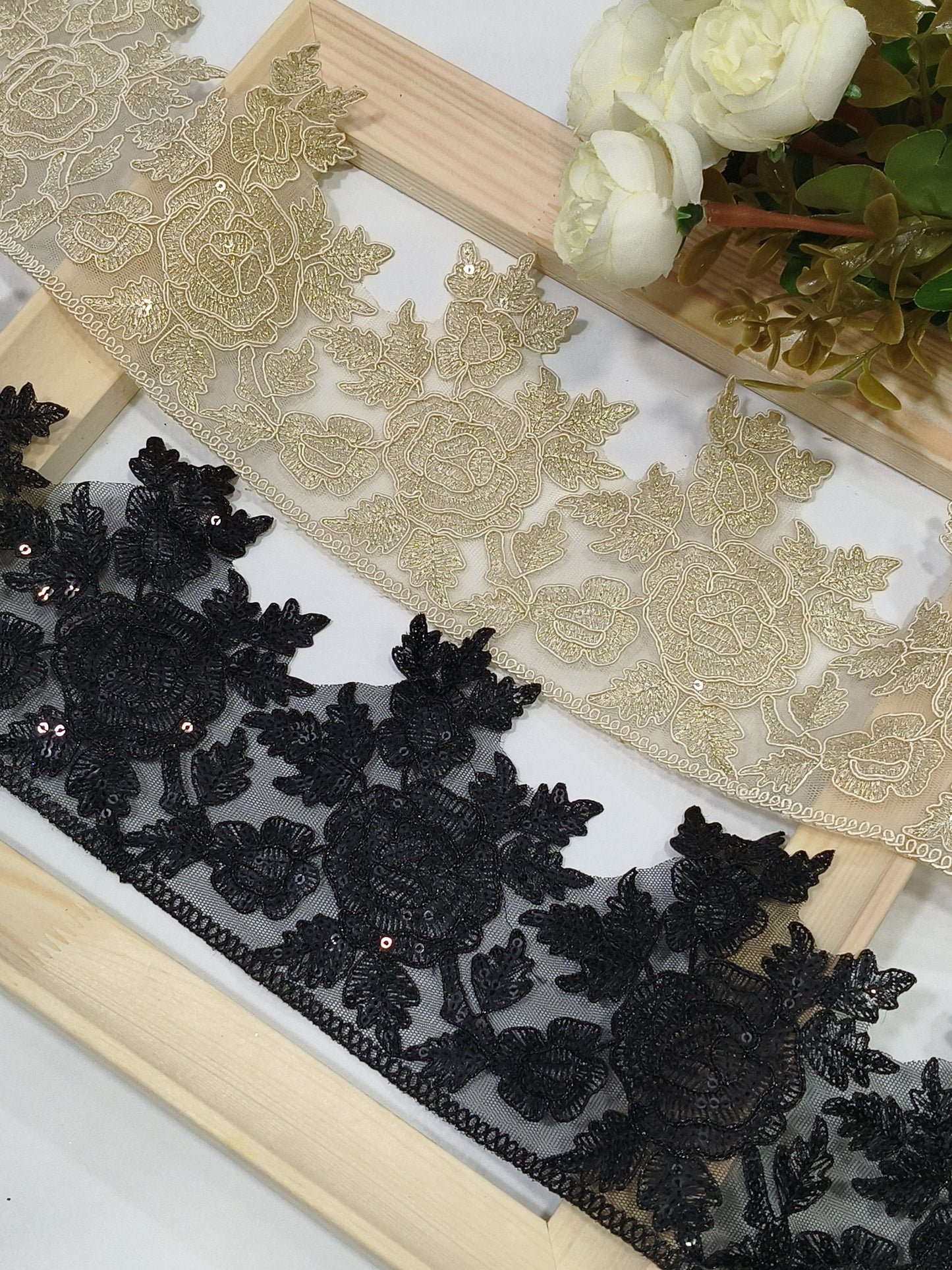 Embroidery Lace Coding Jari Border JA14060