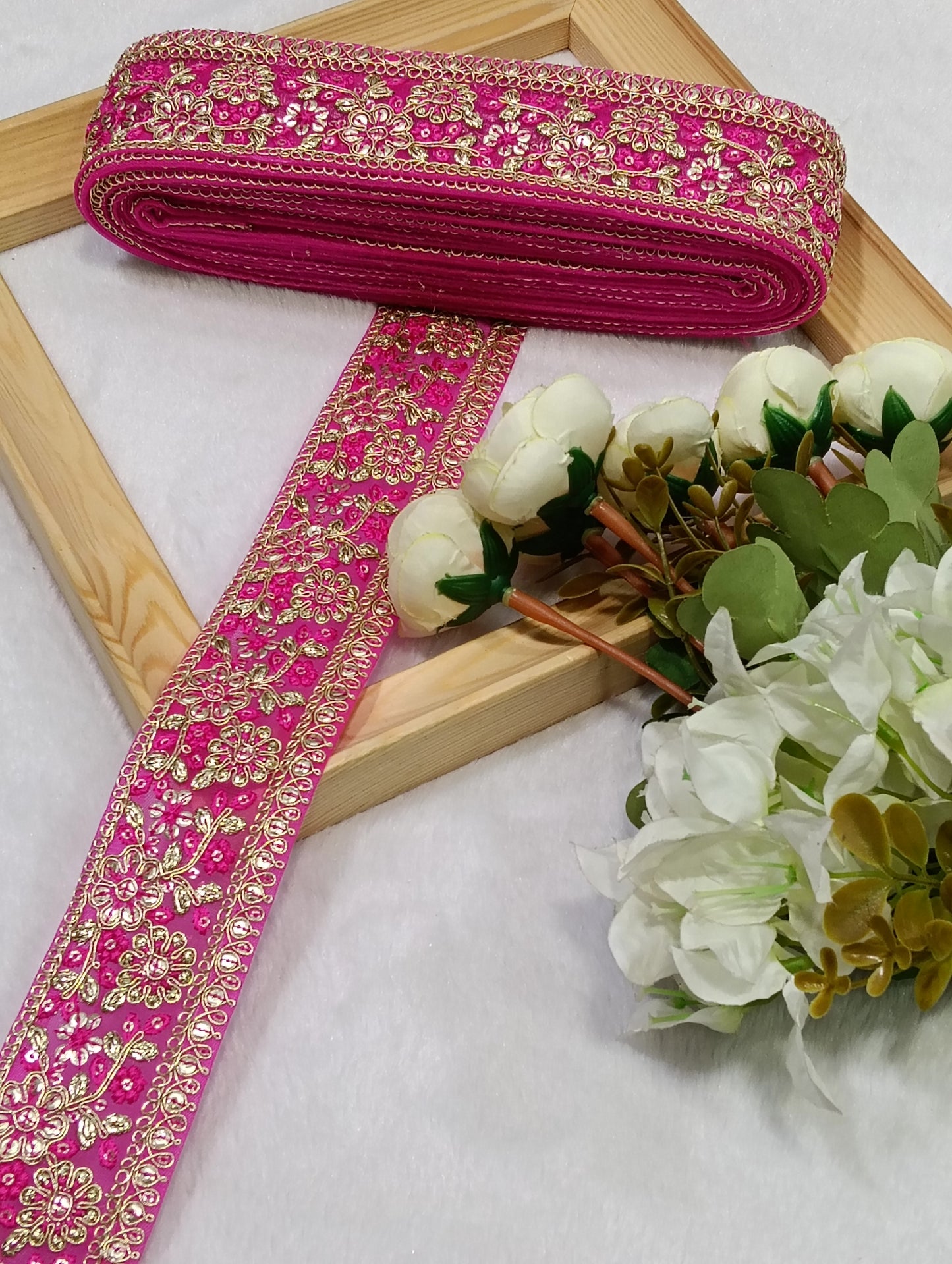 Embroidery Lace Jari Border JA13608