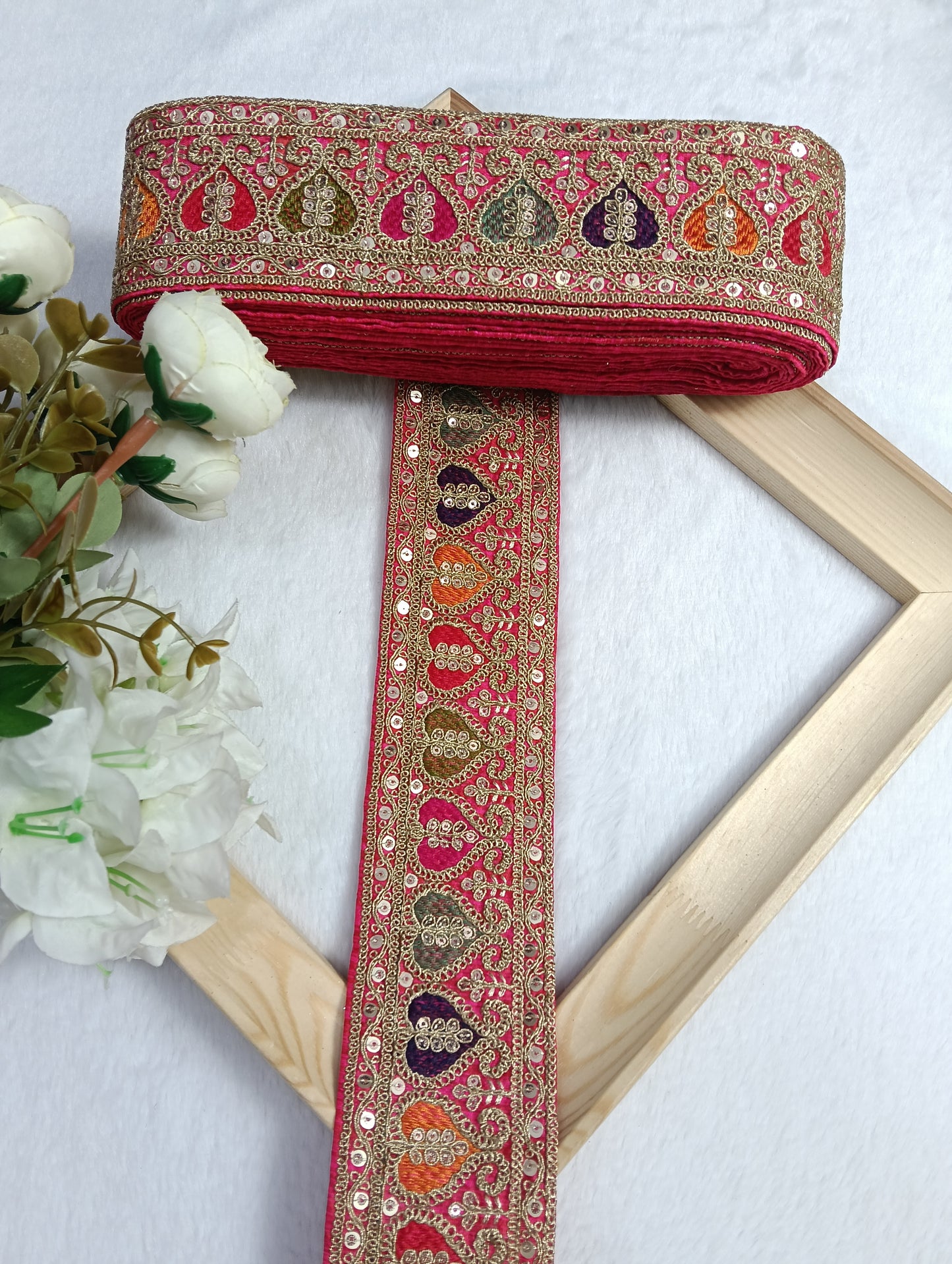 Embroidery Lace Jari Border JA14454
