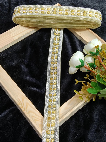 Embroidery Lace Jari Border JA13520