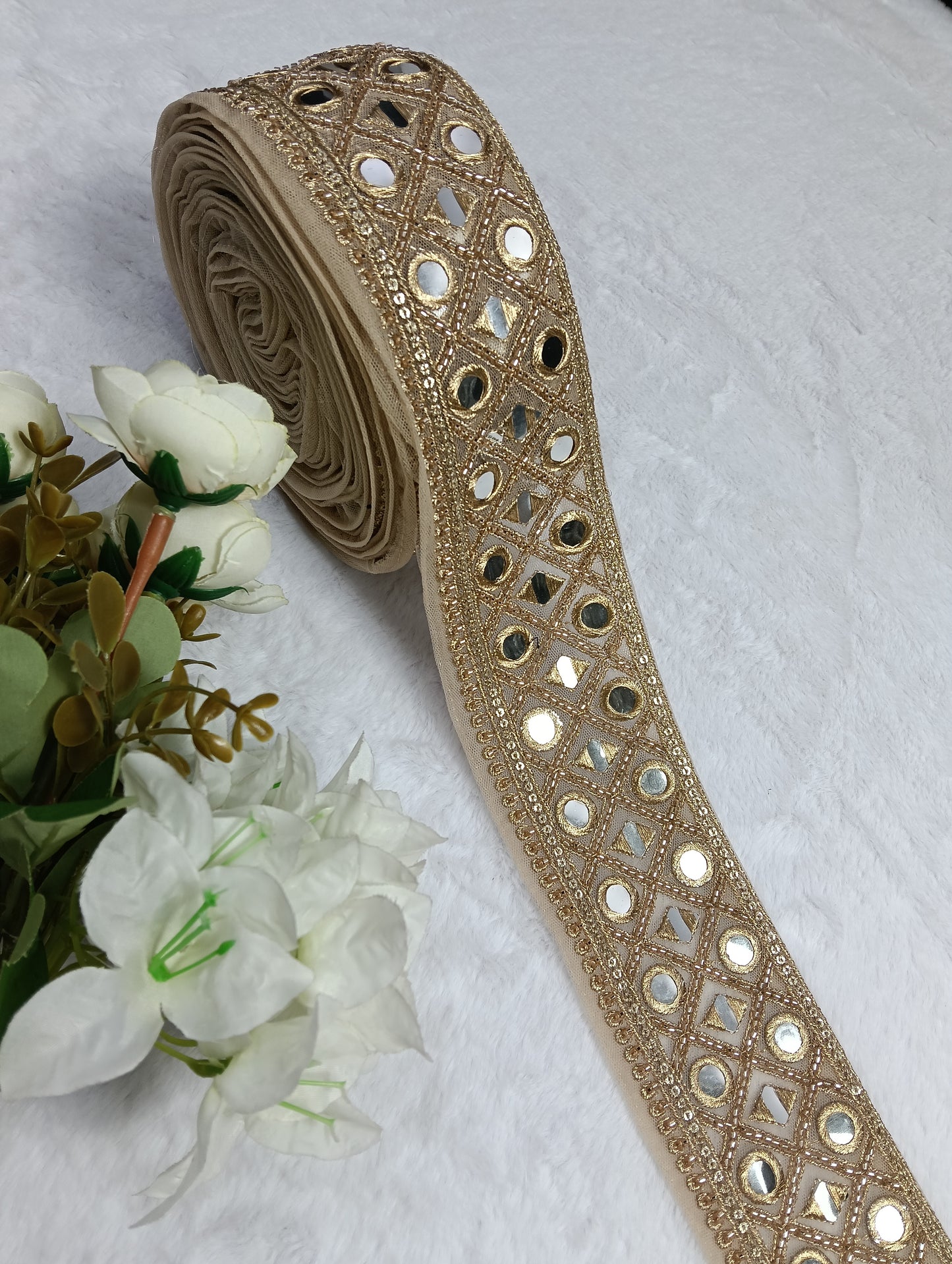 Authentic Mirror-Work Lace — Vibrant Festive Styling ha6496