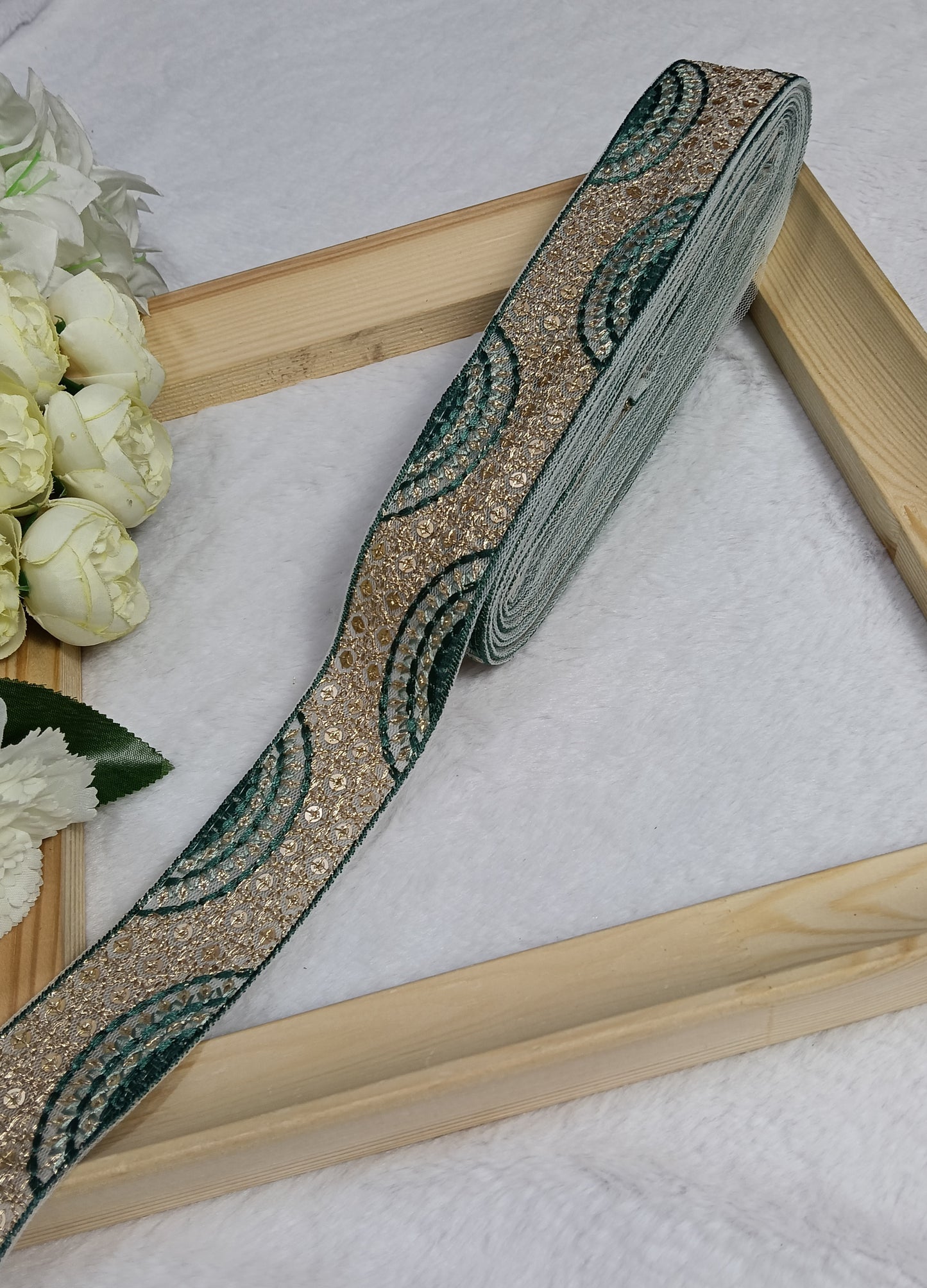 Embroidery Lace Jari Border JA14553