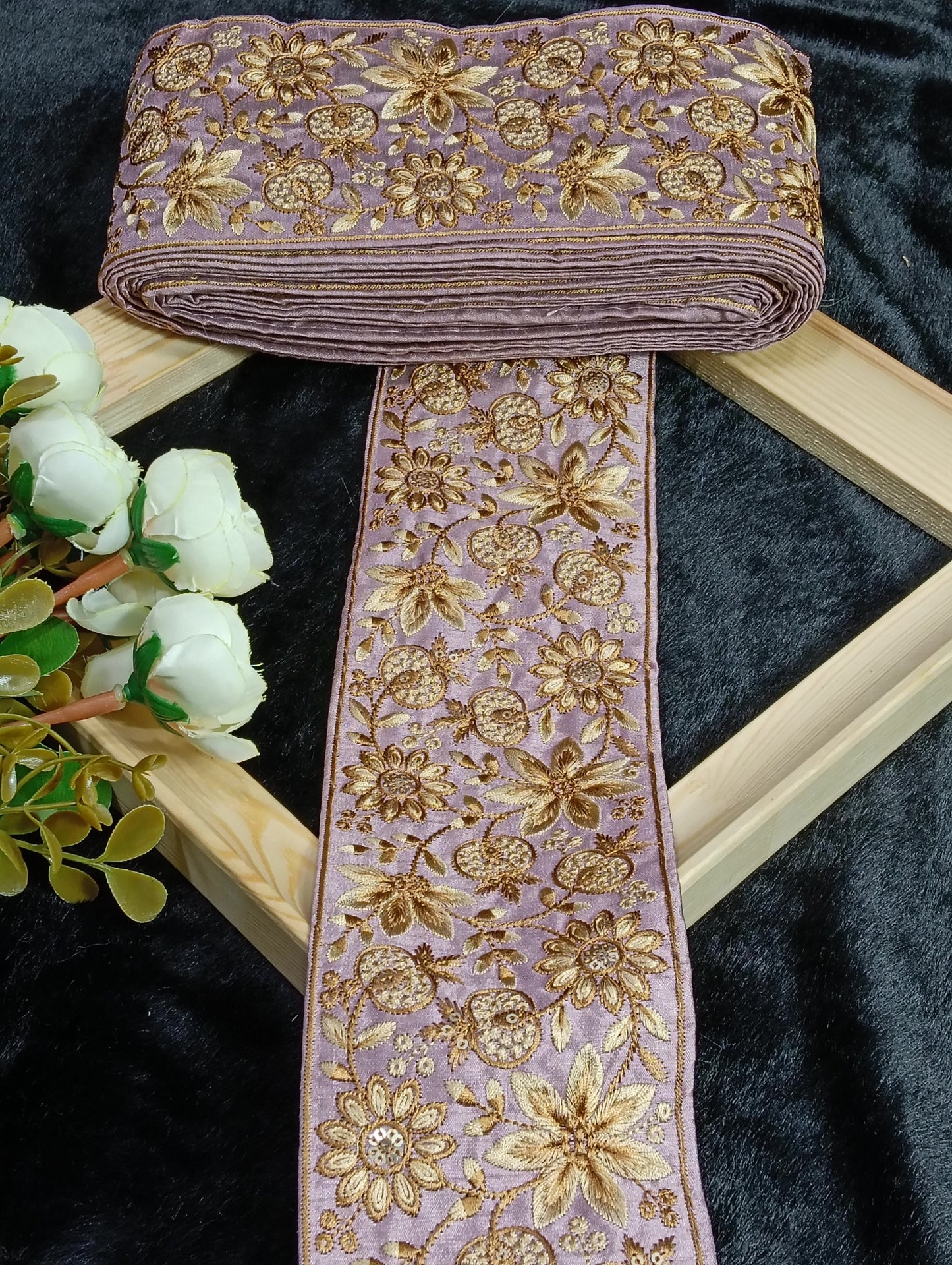 Embroidery Lace Jari Border JA14312