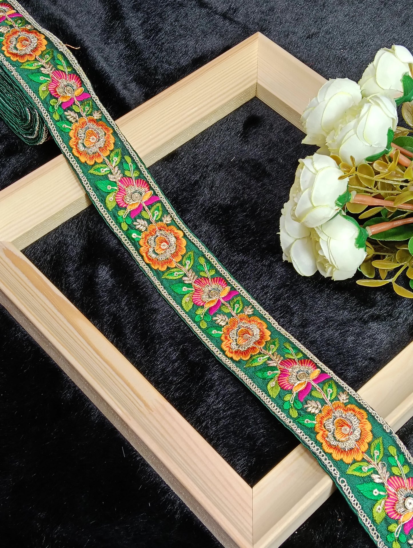 Embroidery Lace Jari Border JA10889