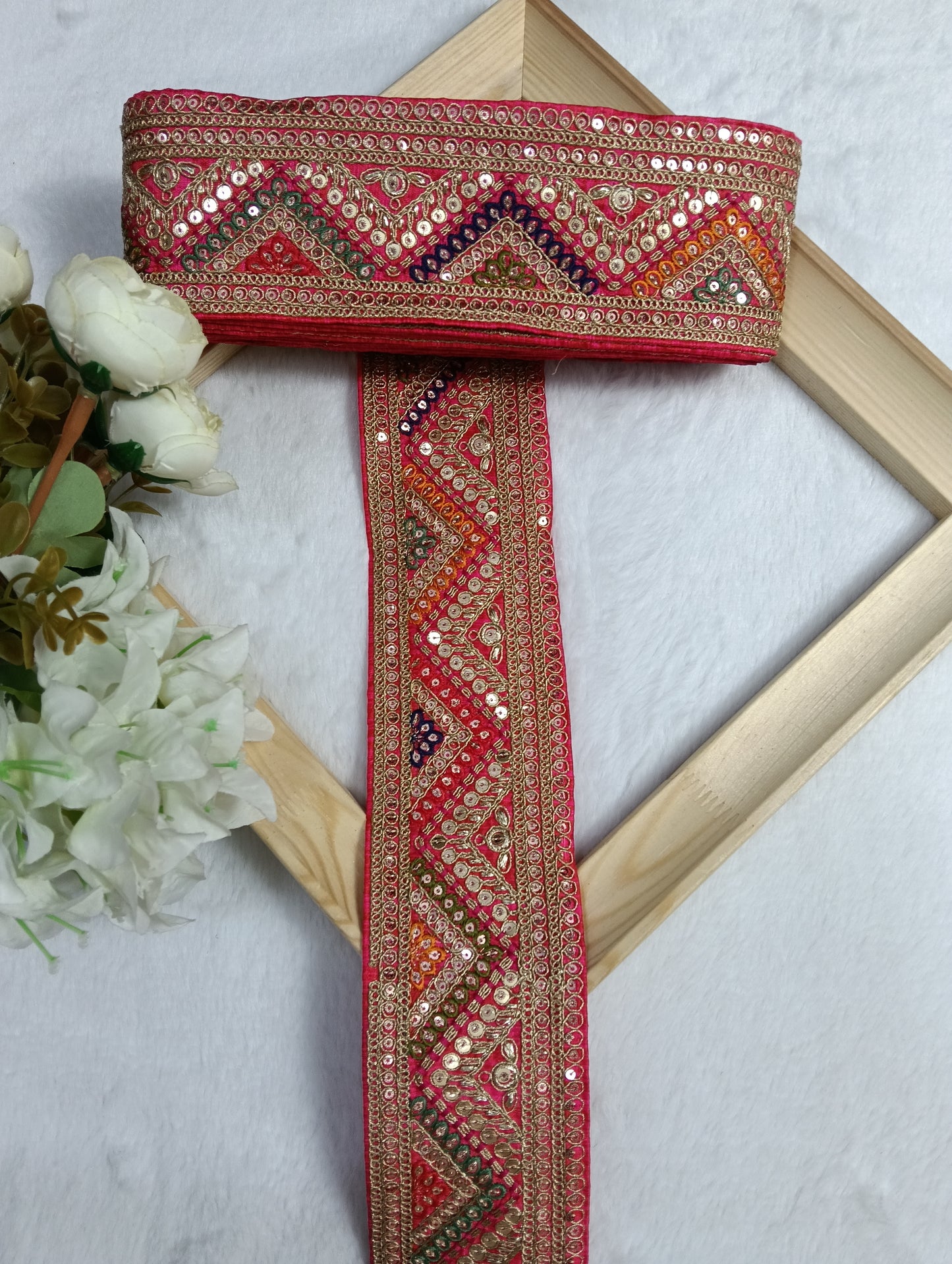 Embroidery Lace Jari Border JA14462