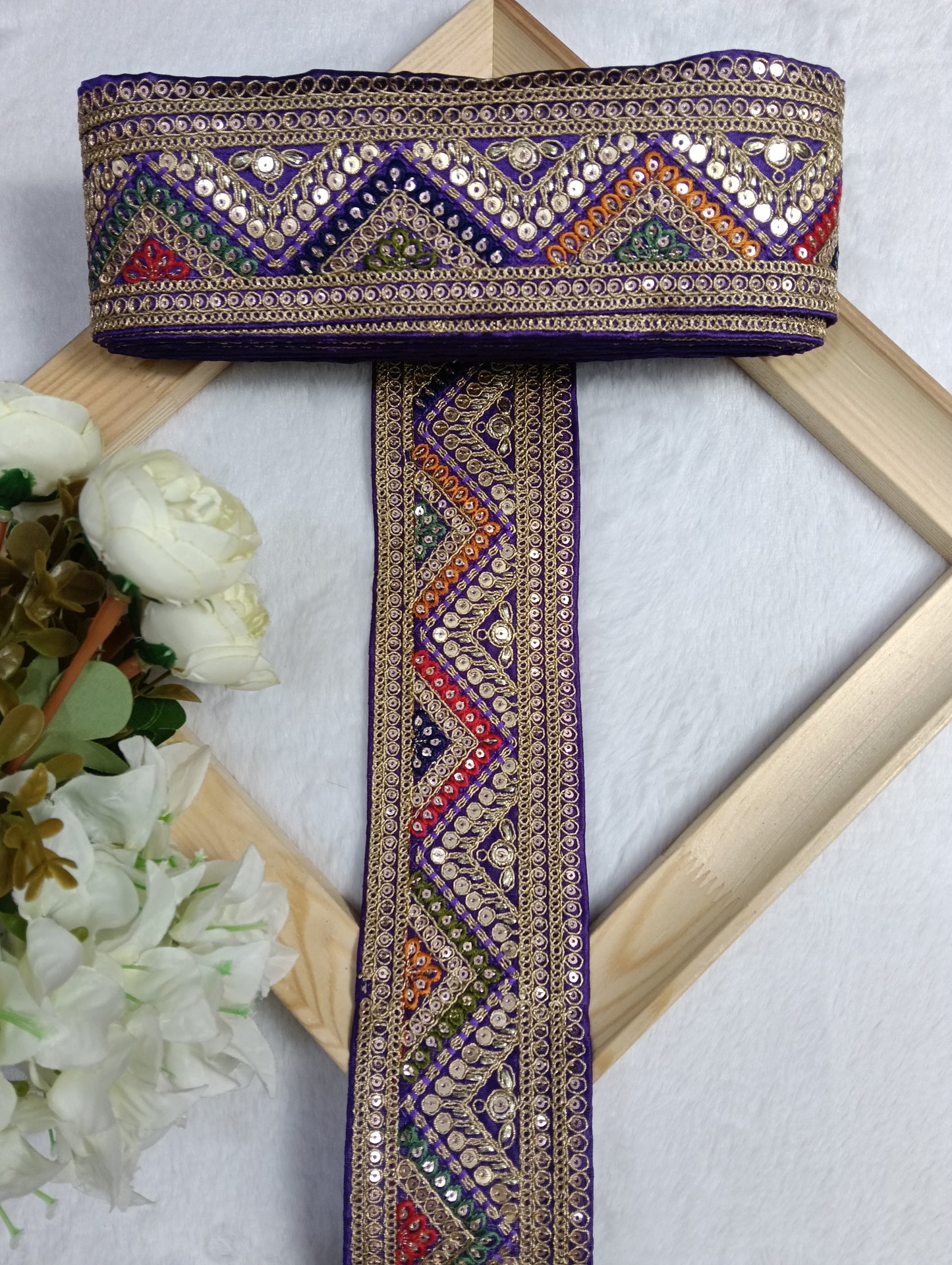Embroidery Lace Jari Border JA14462