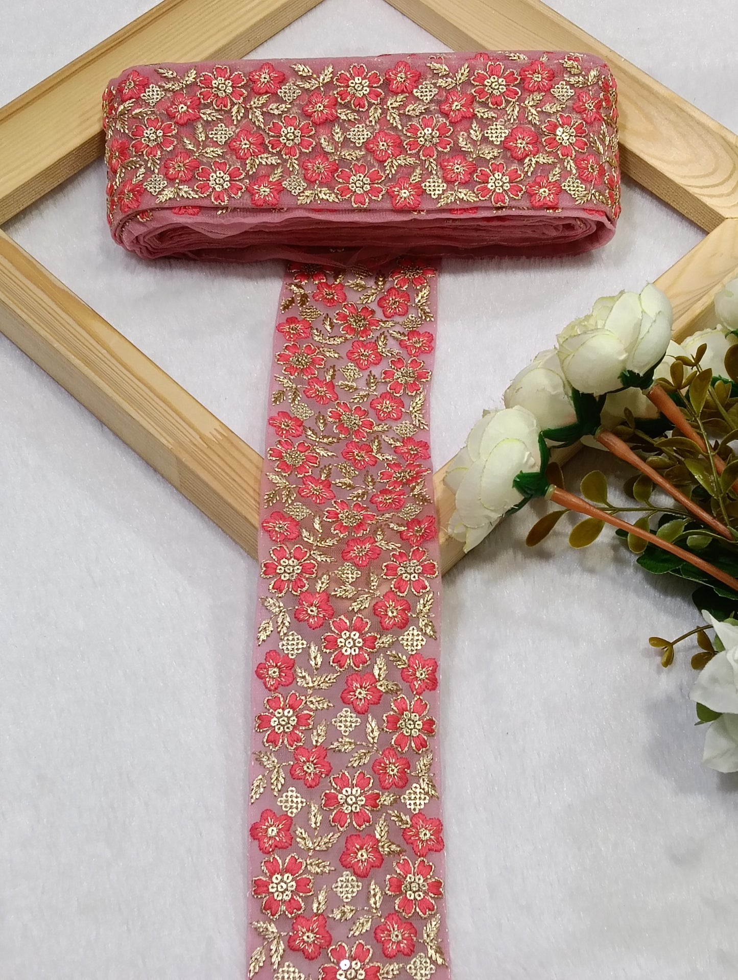 Embroidery Lace Jari Border JA14724