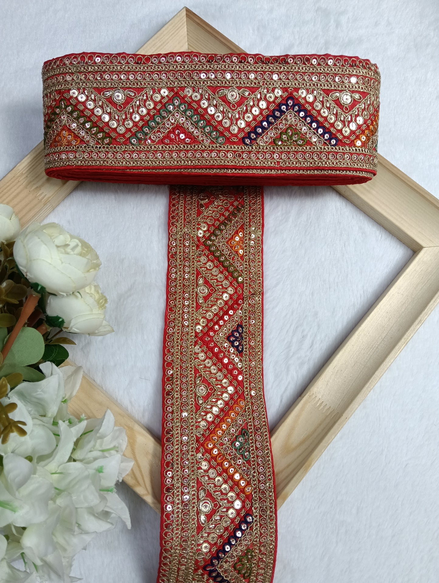 Embroidery Lace Jari Border JA14462