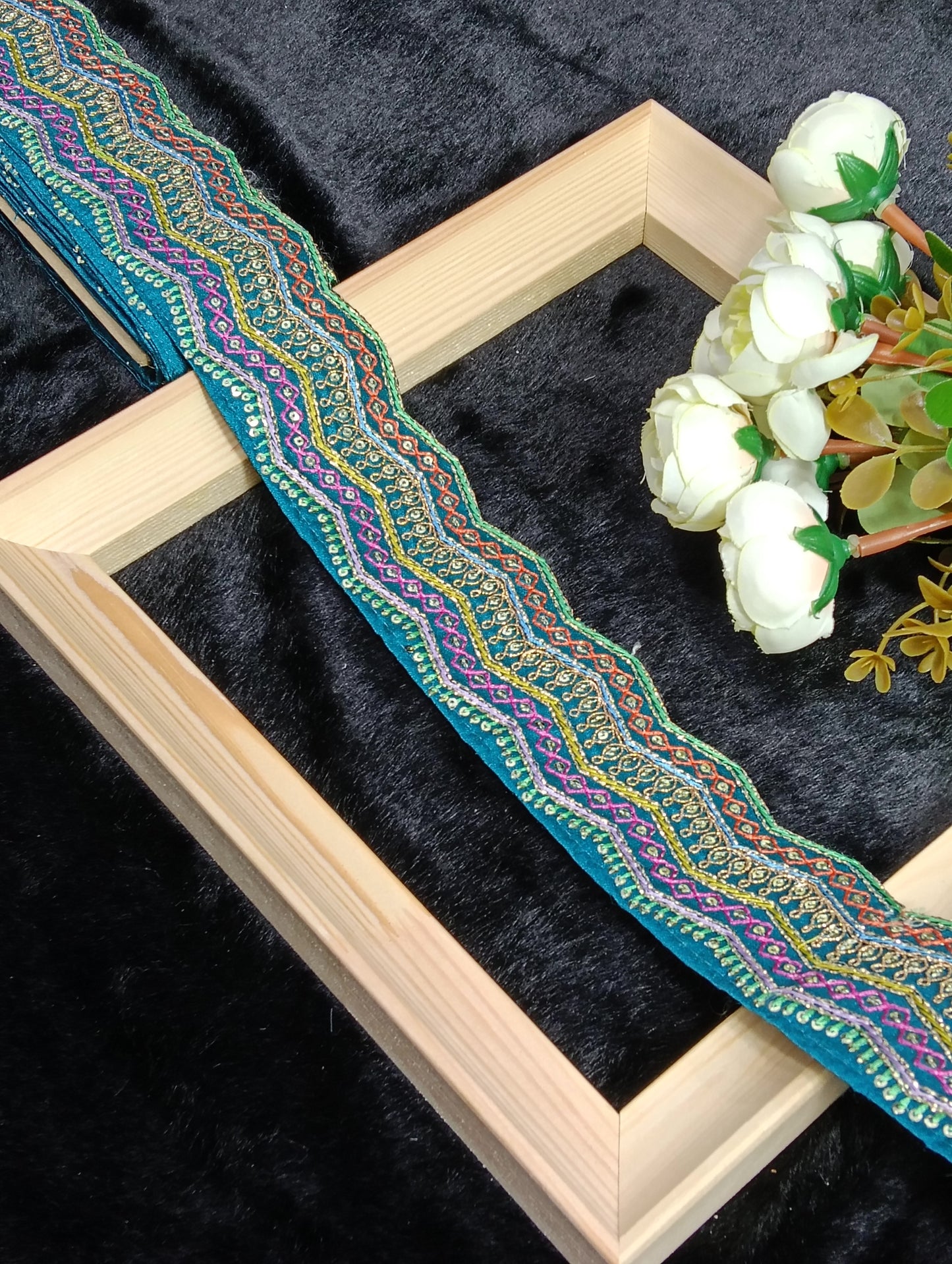 Embroidery Lace Jari Border JA8453