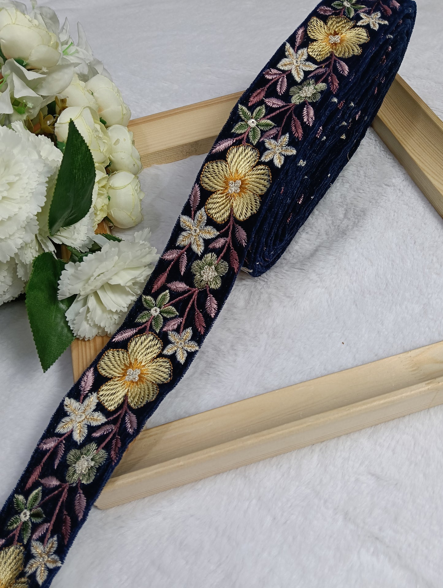 Embroidery Lace Jari Border JA14506
