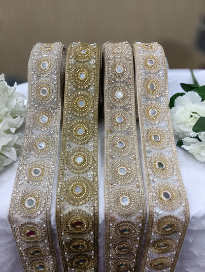 Authentic Mirror-Work Lace — Vibrant Festive Styling ha6536