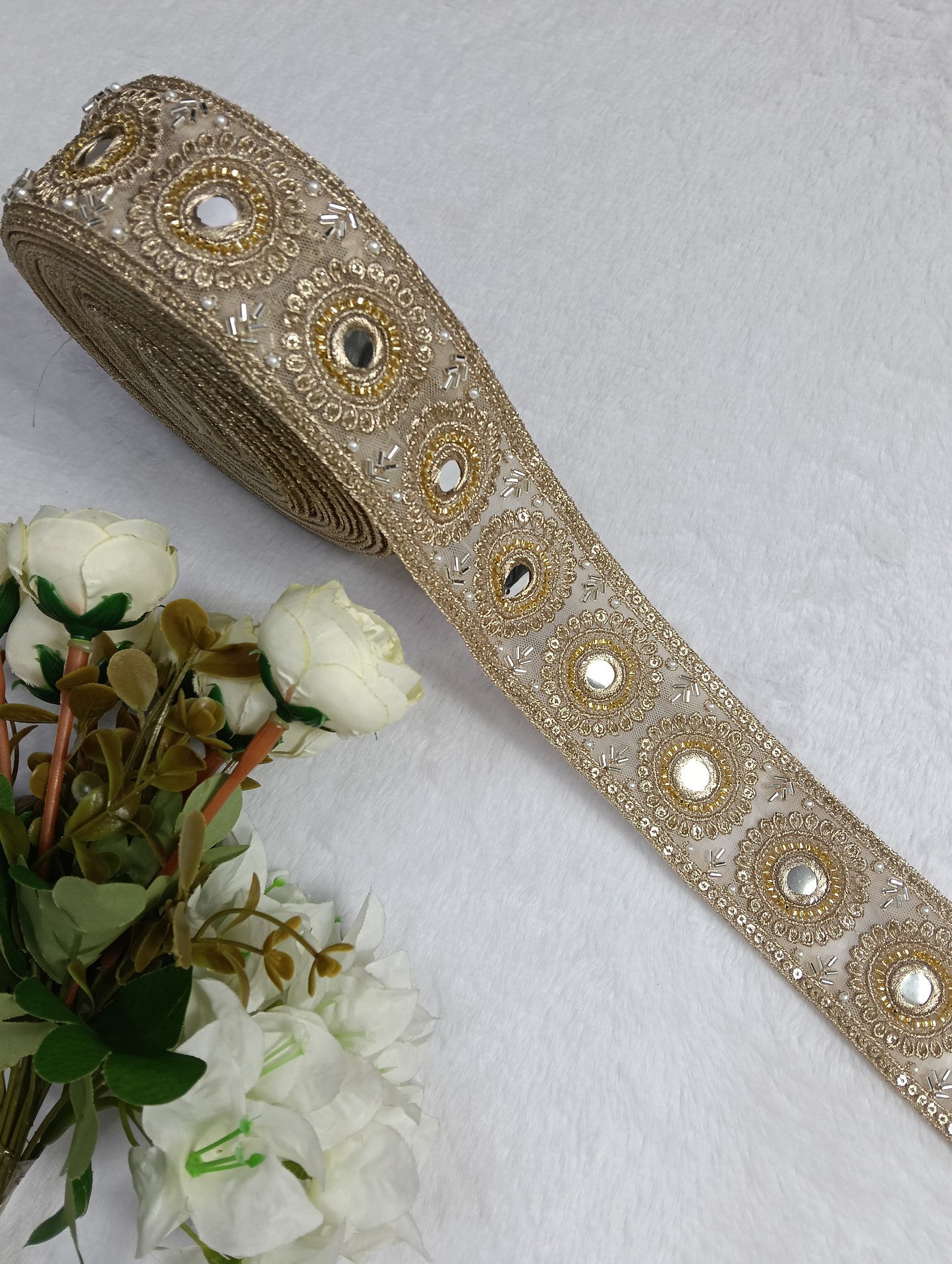 Authentic Mirror-Work Lace — Vibrant Festive Styling ha6536