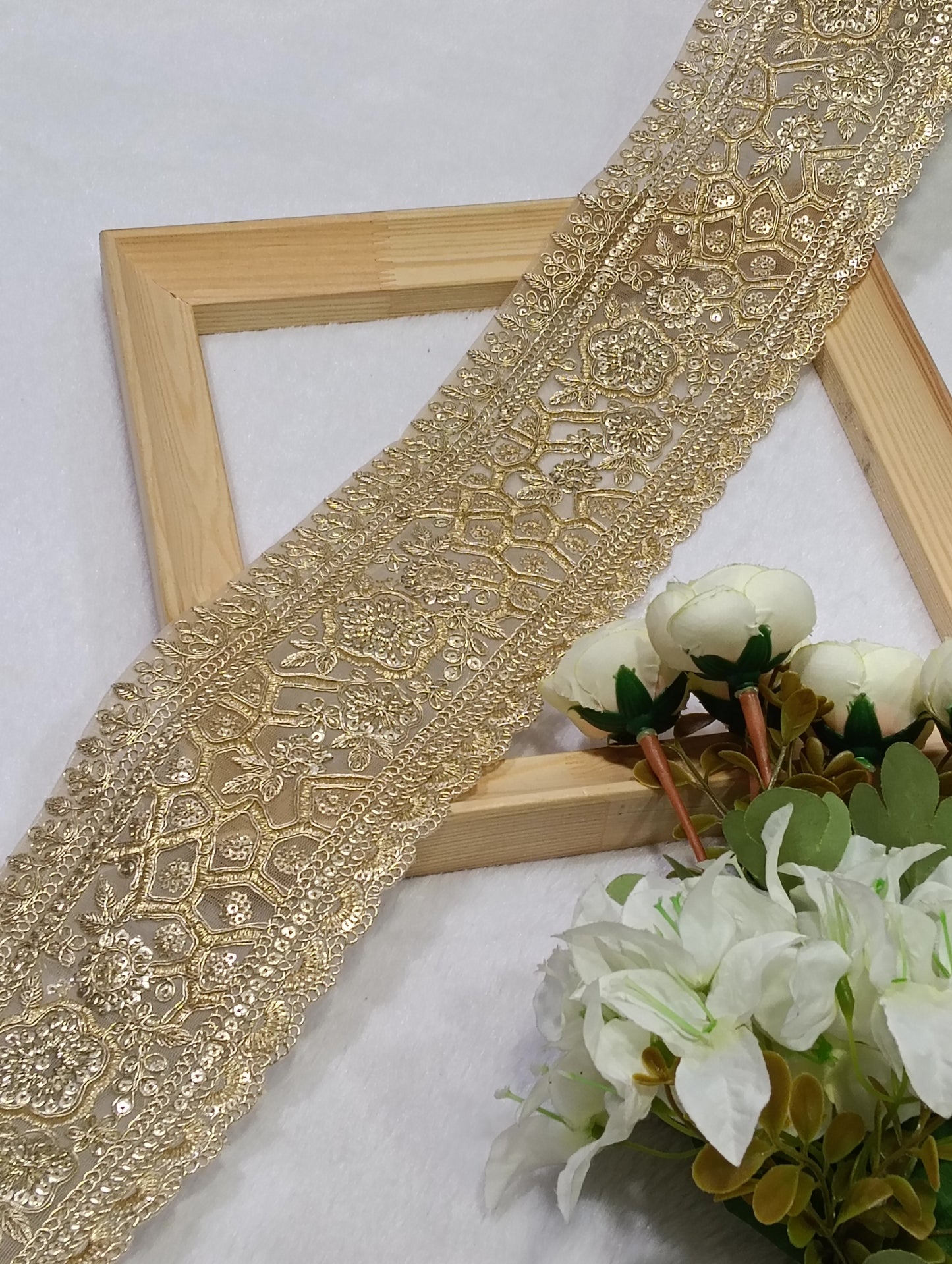 Embroidery Lace Jari Border JA14742
