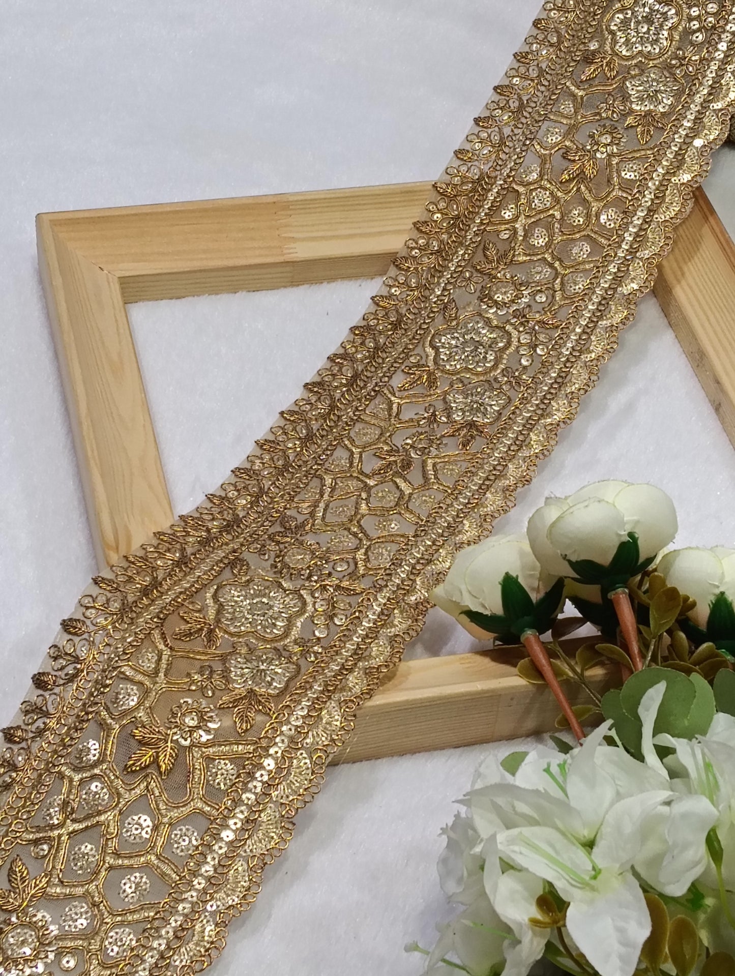 Embroidery Lace Jari Border JA14742